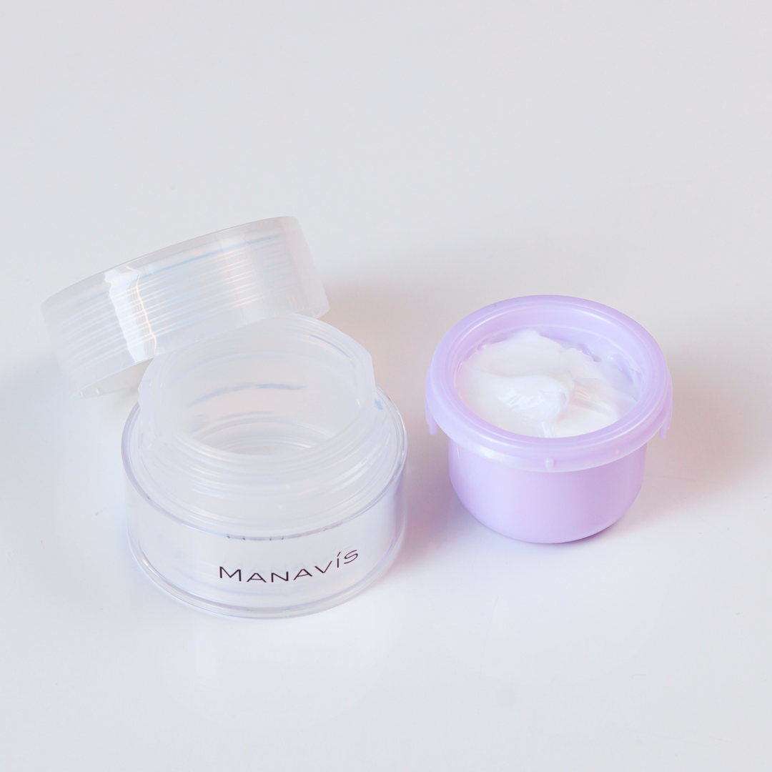 Medicinal anti-aging cream set (refill, reusable jar bottle)