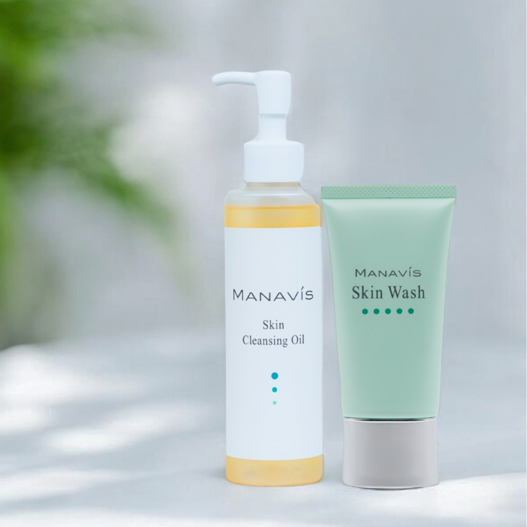 Manavis starter set [Skin wash + skin mask + foaming net] (approx. 5 days)