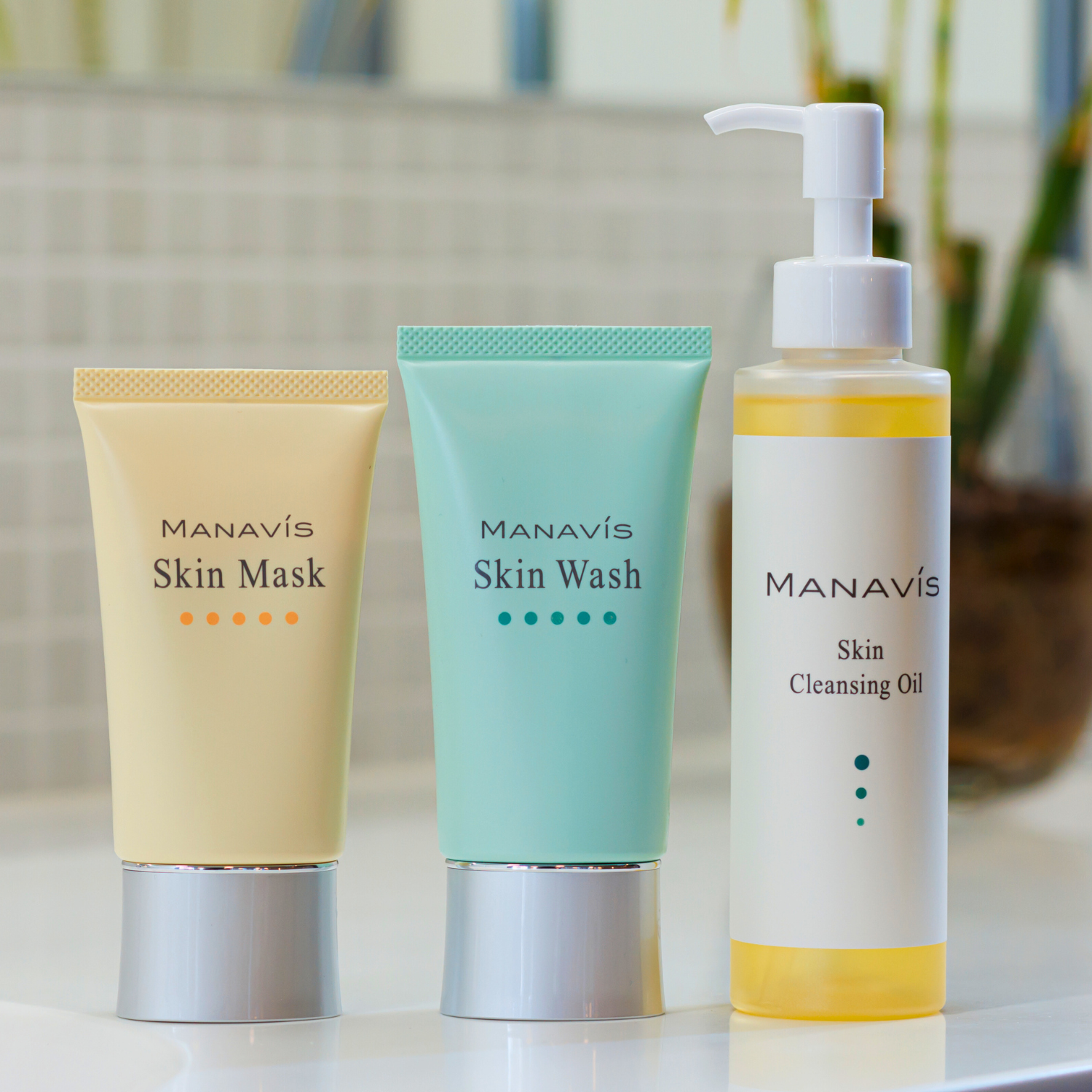 Manavis starter set [Skin wash + skin mask + foaming net] (approx. 5 days)