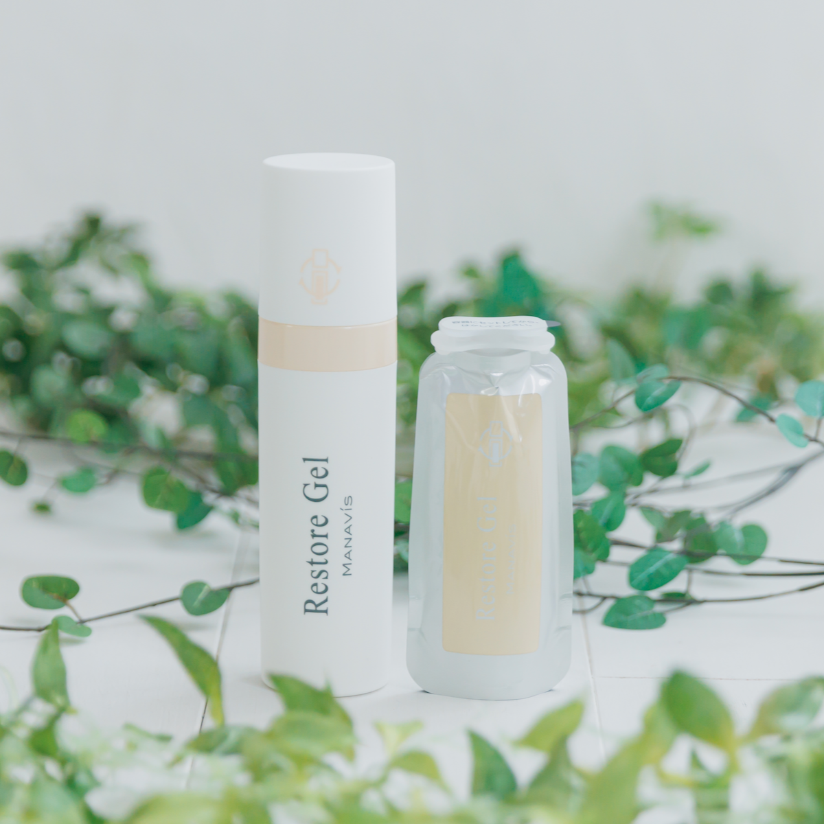 マナビス化粧品 化粧水、リンクルジェル(詰め替え用)、レストアジェル×各1 薬用レストアジェルセット(つめかえリフィル&専用ボトル